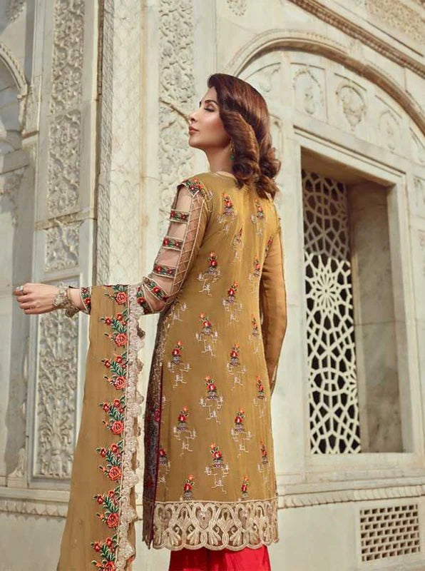 Akbar Aslam Embroidered Chiffon – D08