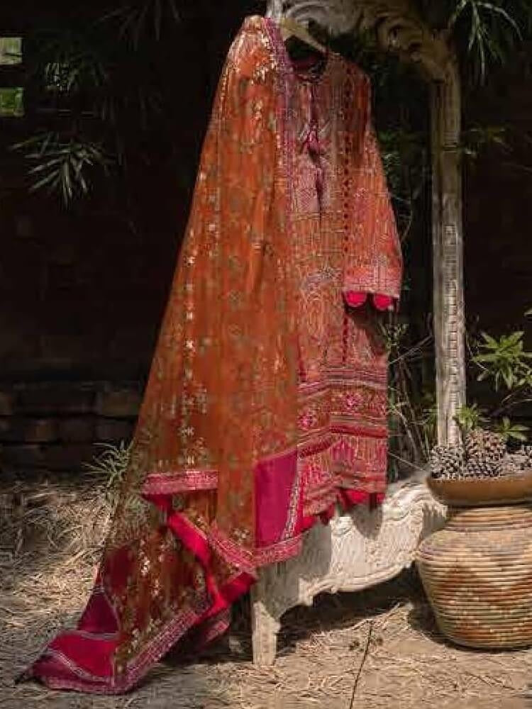 Afrozeh Hayyat Wedding Formals Embroidered 3Pc Suit D-09 Dar-e-Jaan