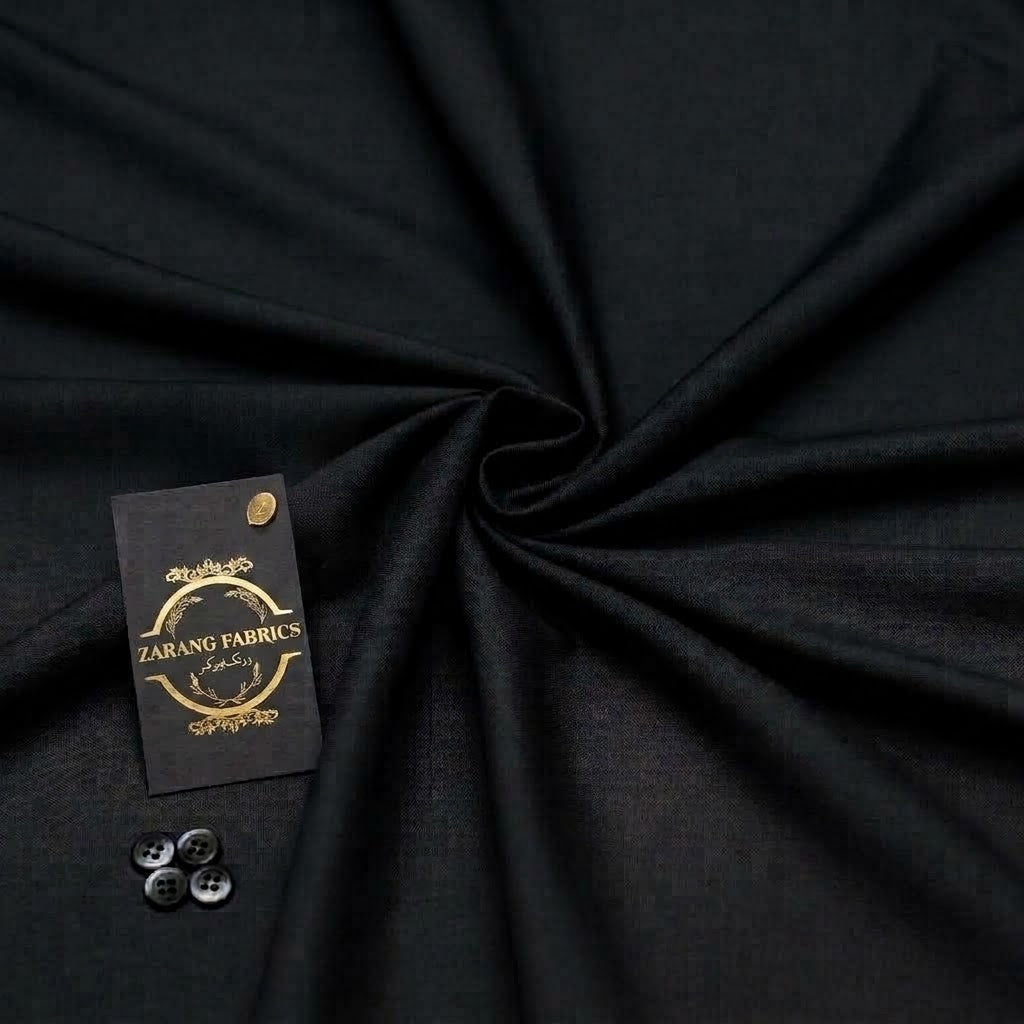 GENTS UNSTITCHED WASH AND WEAR BLACK DRESS D-01