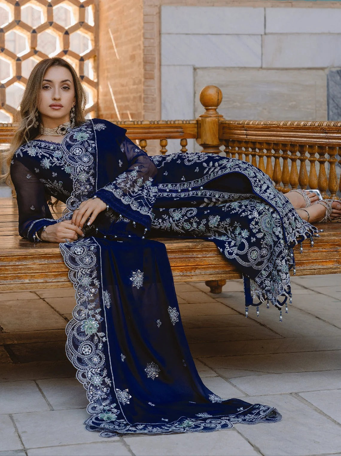AL Kousar Festive Chiffon Collection 2026 by AHMAD EMBROIDERY (DD-08)