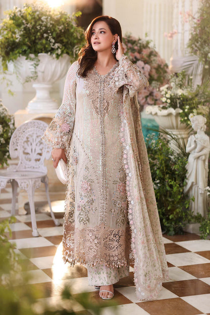 3 Piece Unstitched Embroidered Chiffon Suit