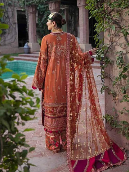Afrozeh Hayyat Wedding Formals Embroidered 3Pc Suit D-09 Dar-e-Jaan