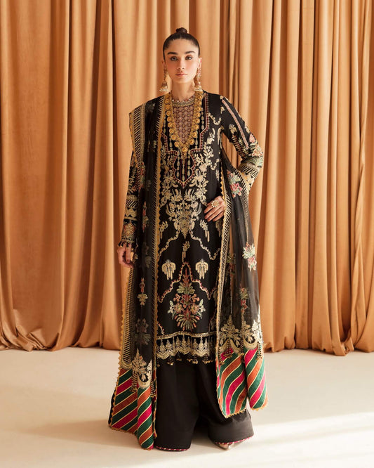 Ayzel by Afrozeh Fleur De Lis Luxury Chiffon Unstitched 3Pc Suit AZ-V4-07 Zenith