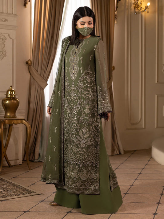 CHANDNI BY FLOSSIE Orlena - 3 Piece Embroidered Chiffon Dress  CH-101