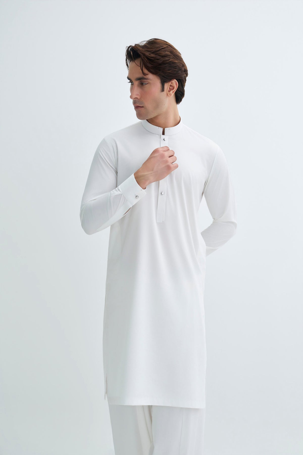 Off White Detailing Kameez Shalwar