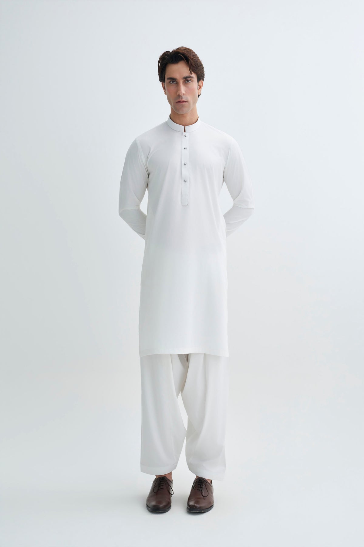 Off White Detailing Kameez Shalwar