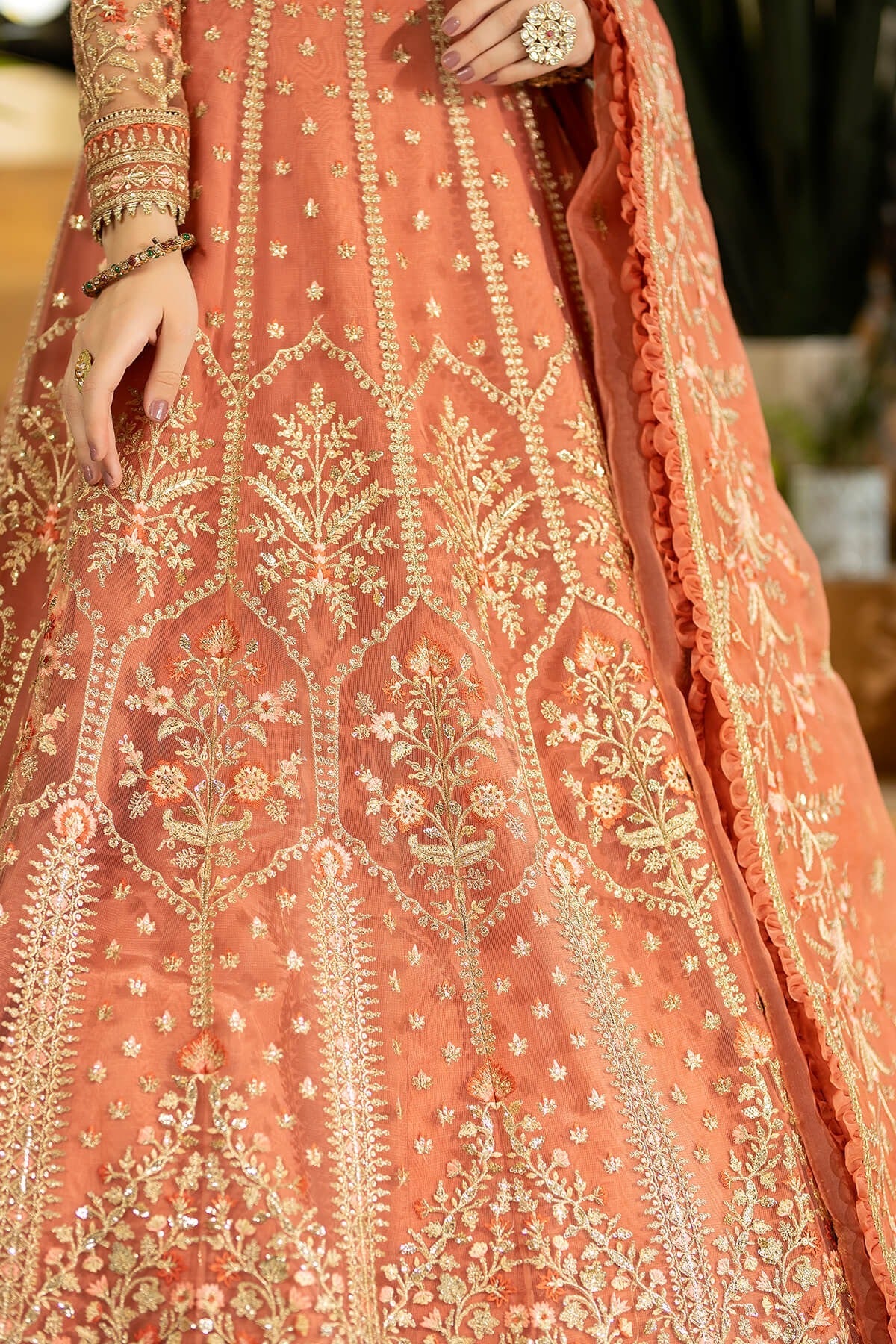 Jhalak by Imrozia Premium Embroidered Organza 3Pc Suit I-185 SAYOONE