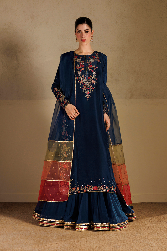 UE-728 Embroidered Pure Ramen Silk by IZNIK