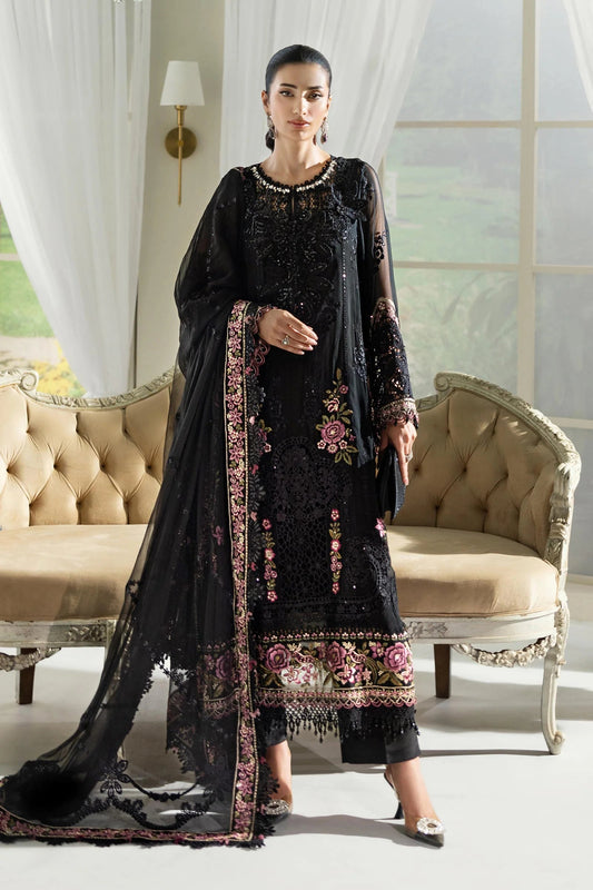 3 Piece Unstitched Embroidered Chiffon Suit | MPC-25-104 by Maria.B