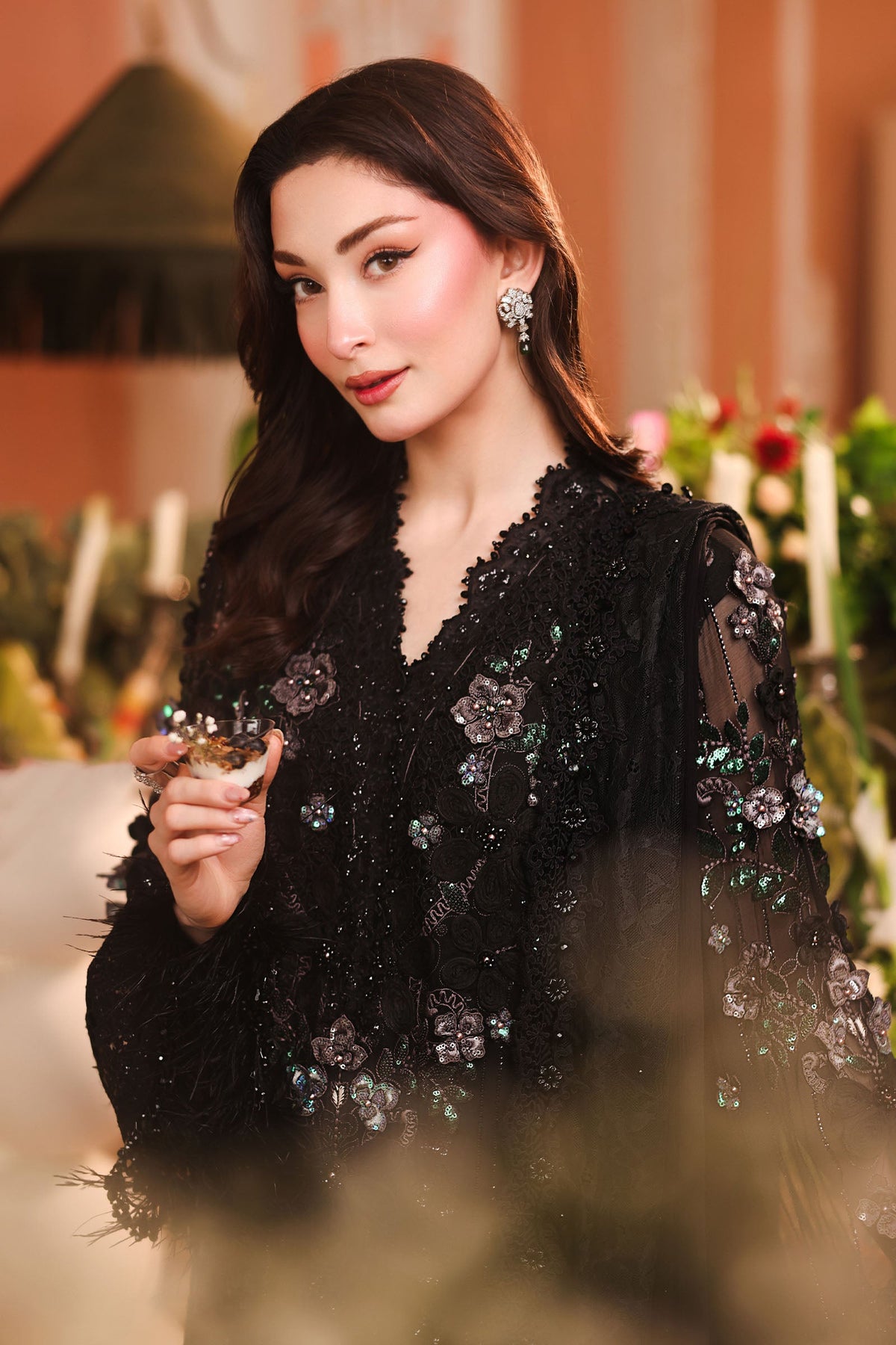 3 Piece Embroidered Chiffon Suit by Maria.B