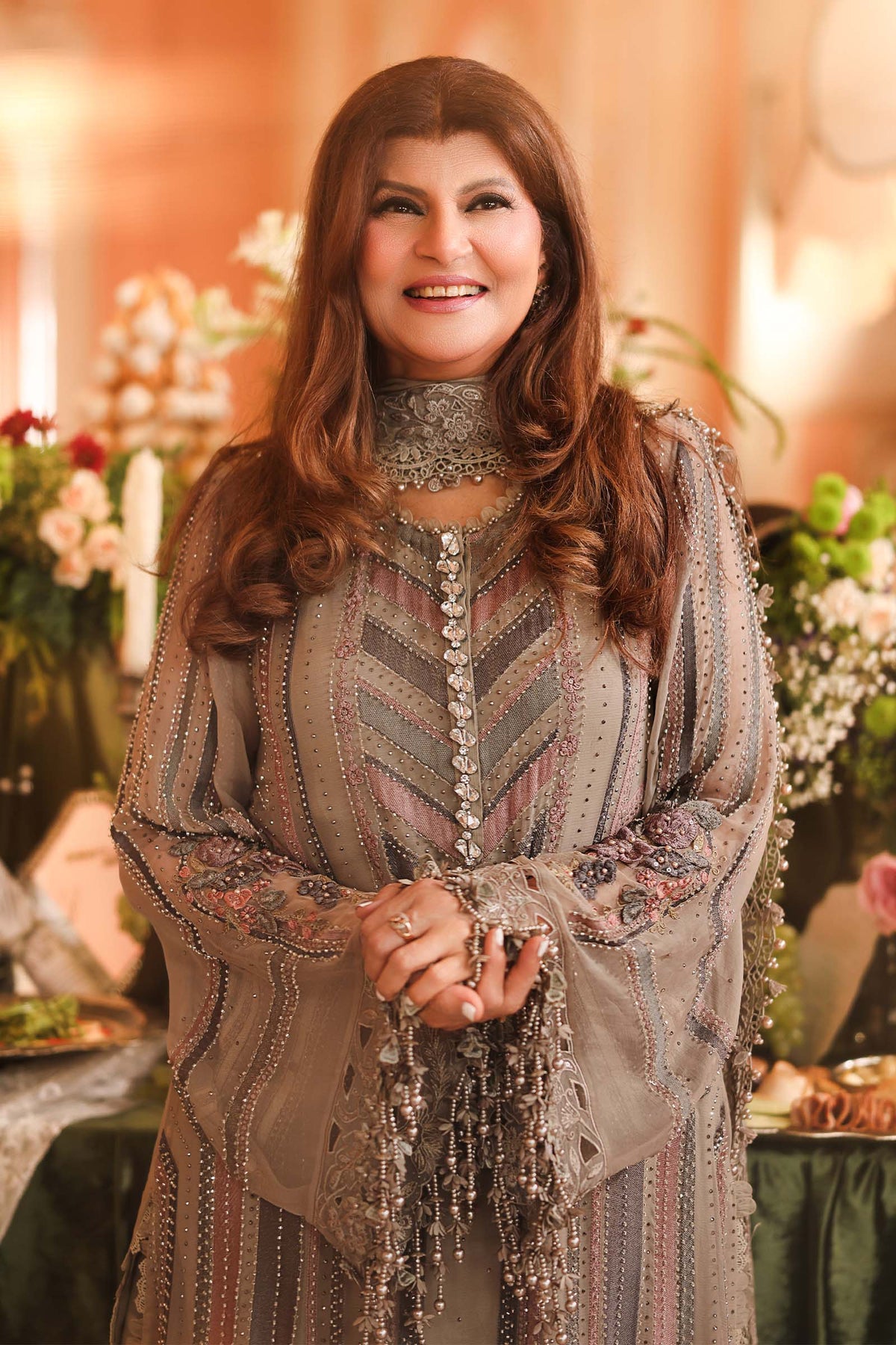 3 Piece Embroidered Chiffon Suit by Maria.B