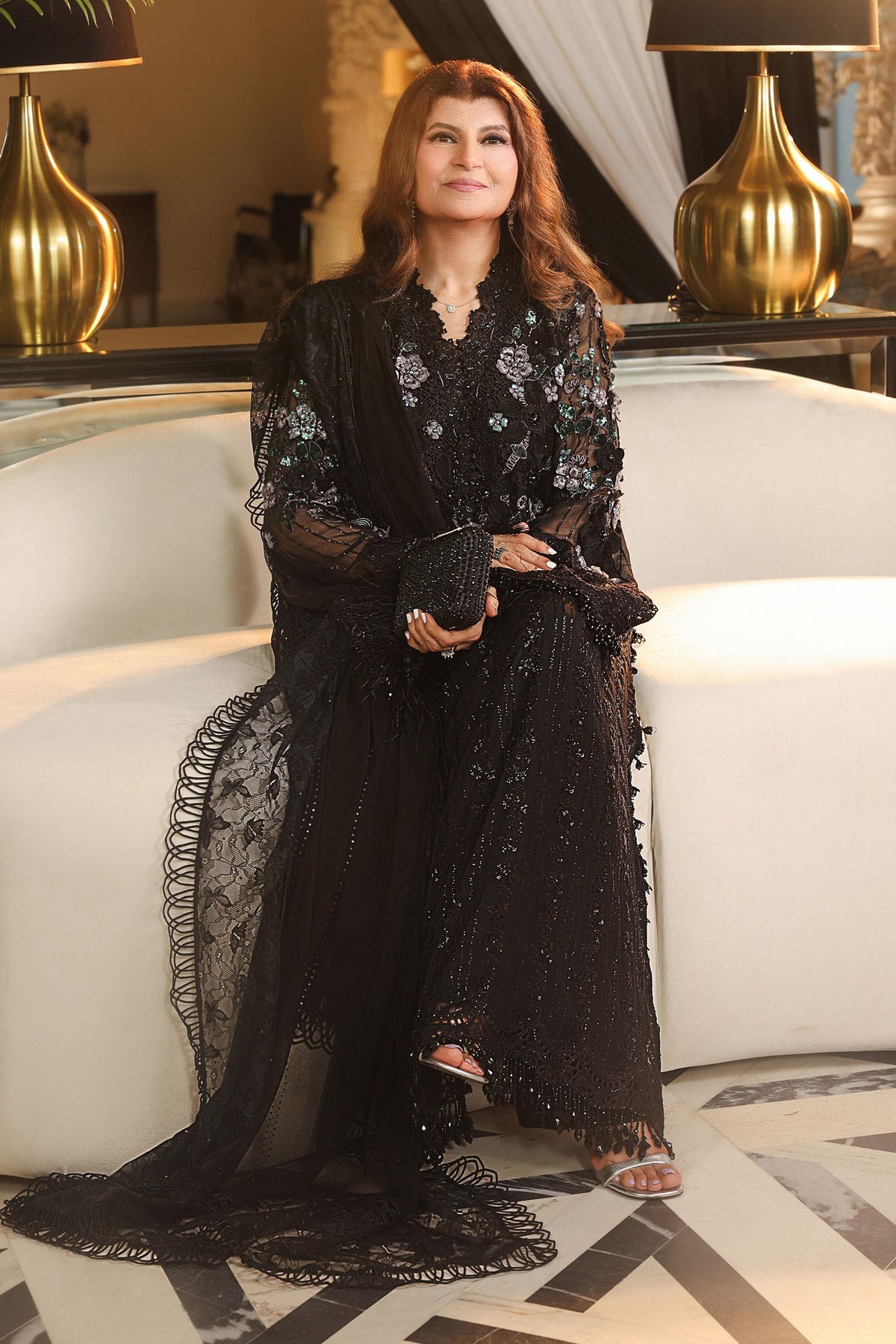 3 Piece Embroidered Chiffon Suit by Maria.B