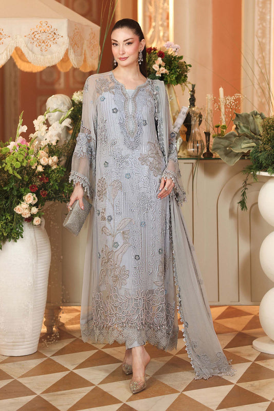 3 Piece Embroidered Chiffon Suit by Maria.B