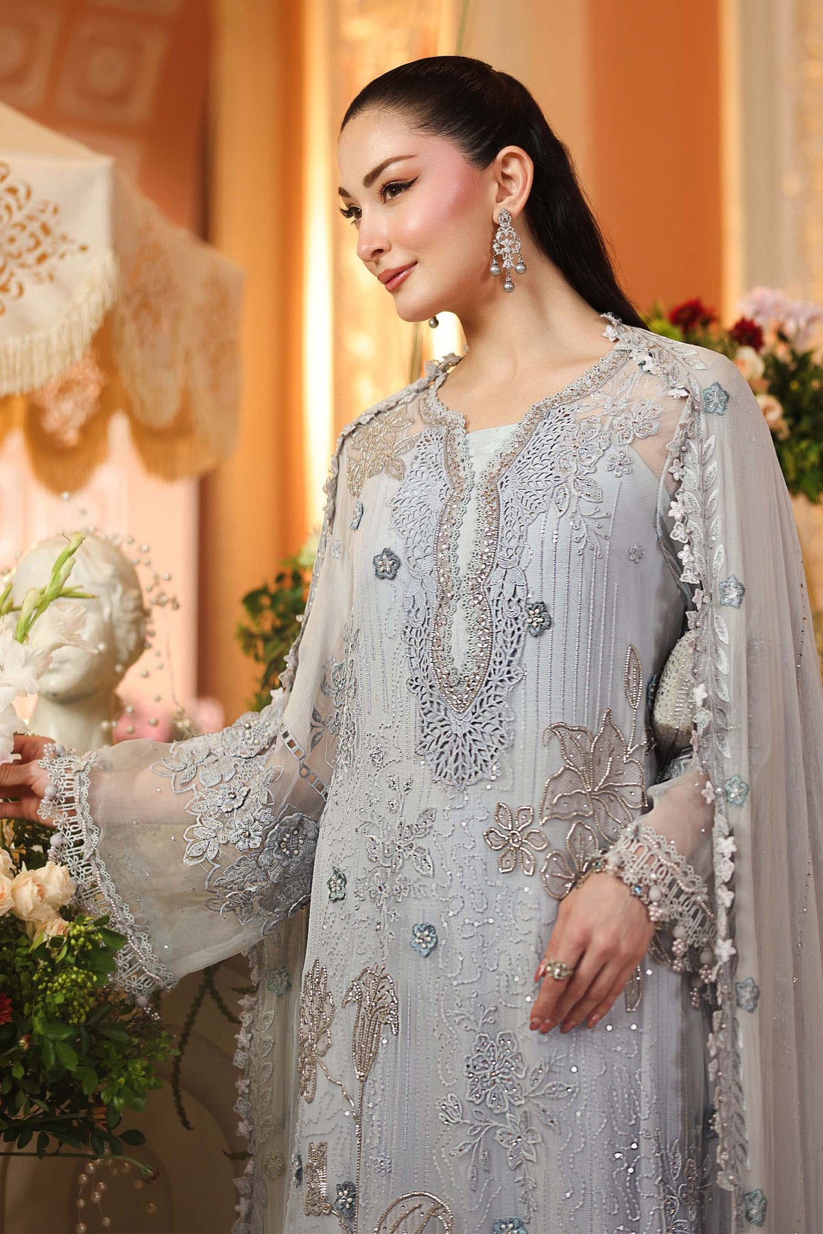 3 Piece Embroidered Chiffon Suit by Maria.B