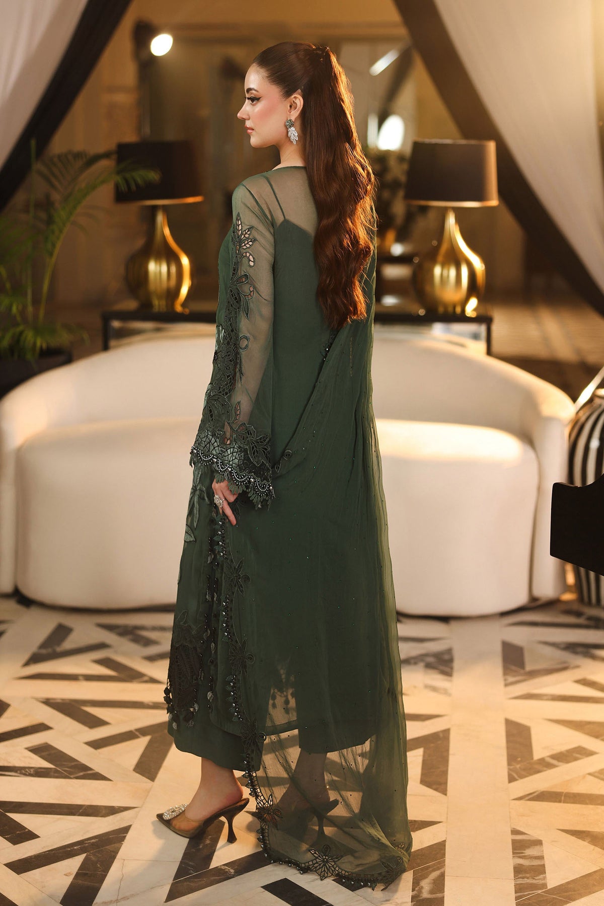 3 Piece Embroidered Chiffon Suit by Maria.B