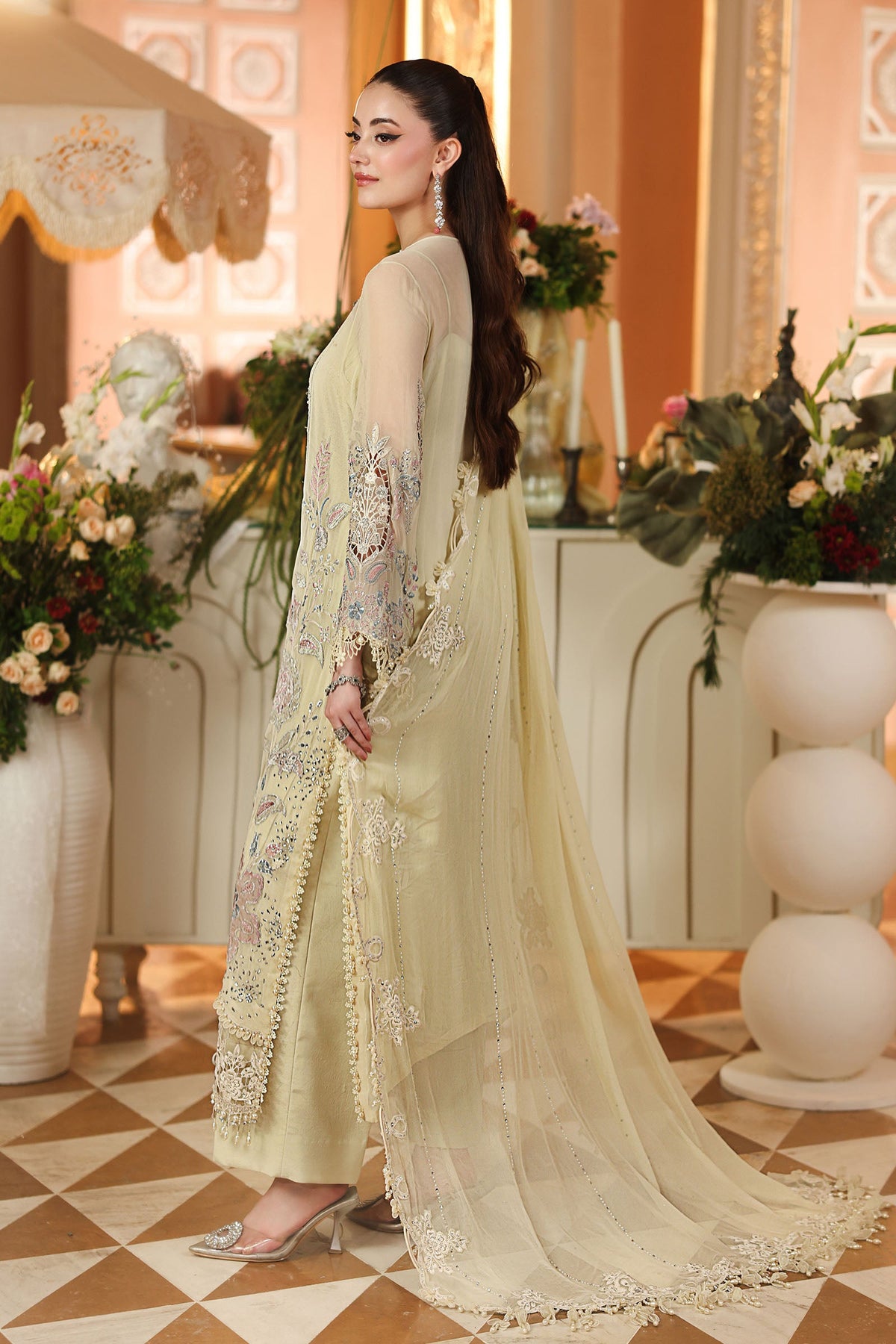 3 Piece Embroidered Chiffon Suit by Maria.B