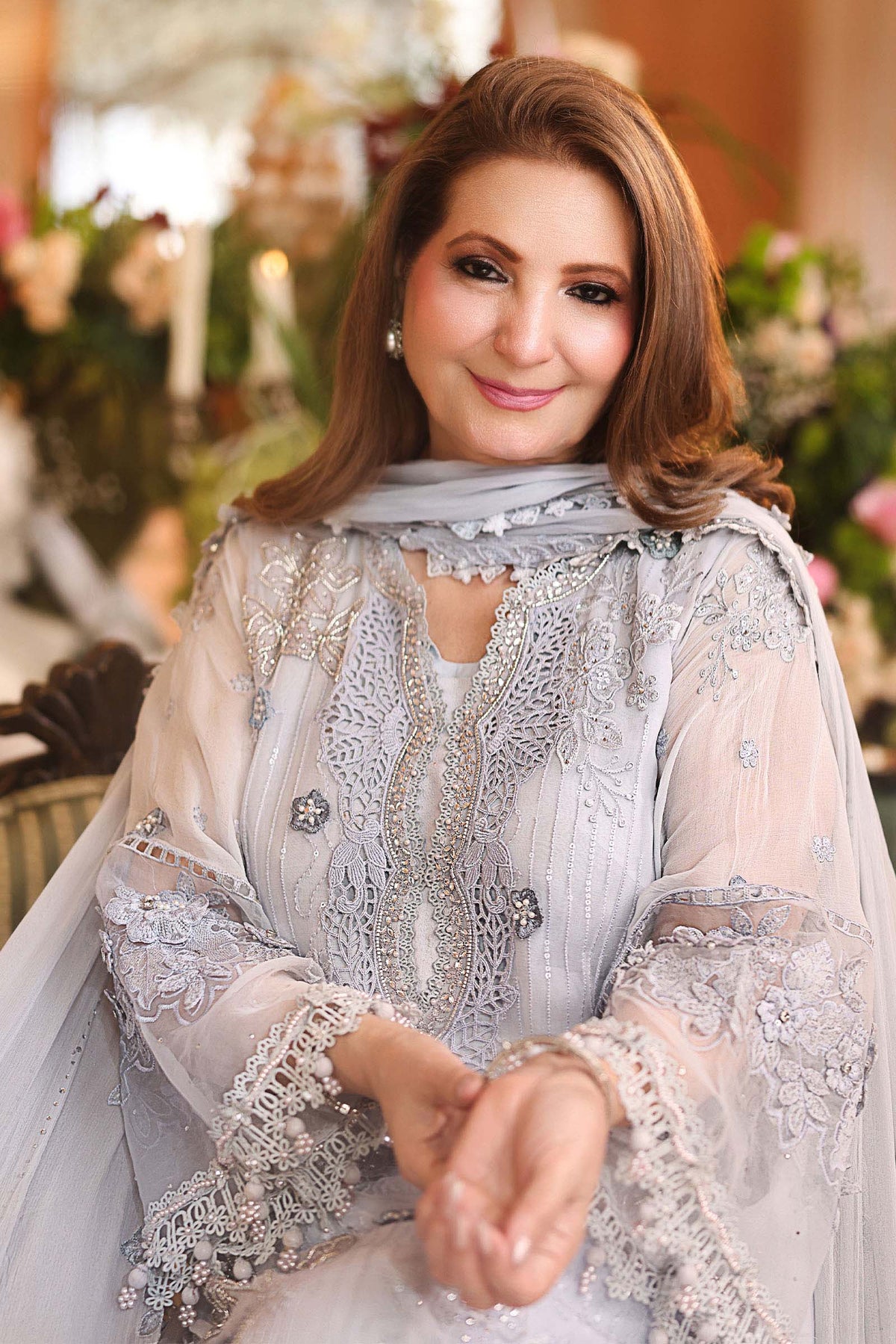 3 Piece Embroidered Chiffon Suit by Maria.B