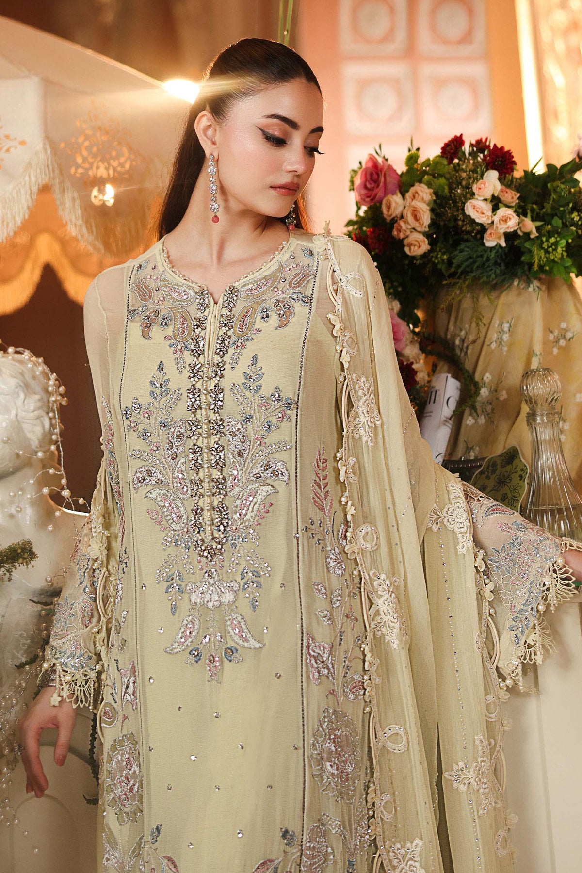 3 Piece Embroidered Chiffon Suit by Maria.B