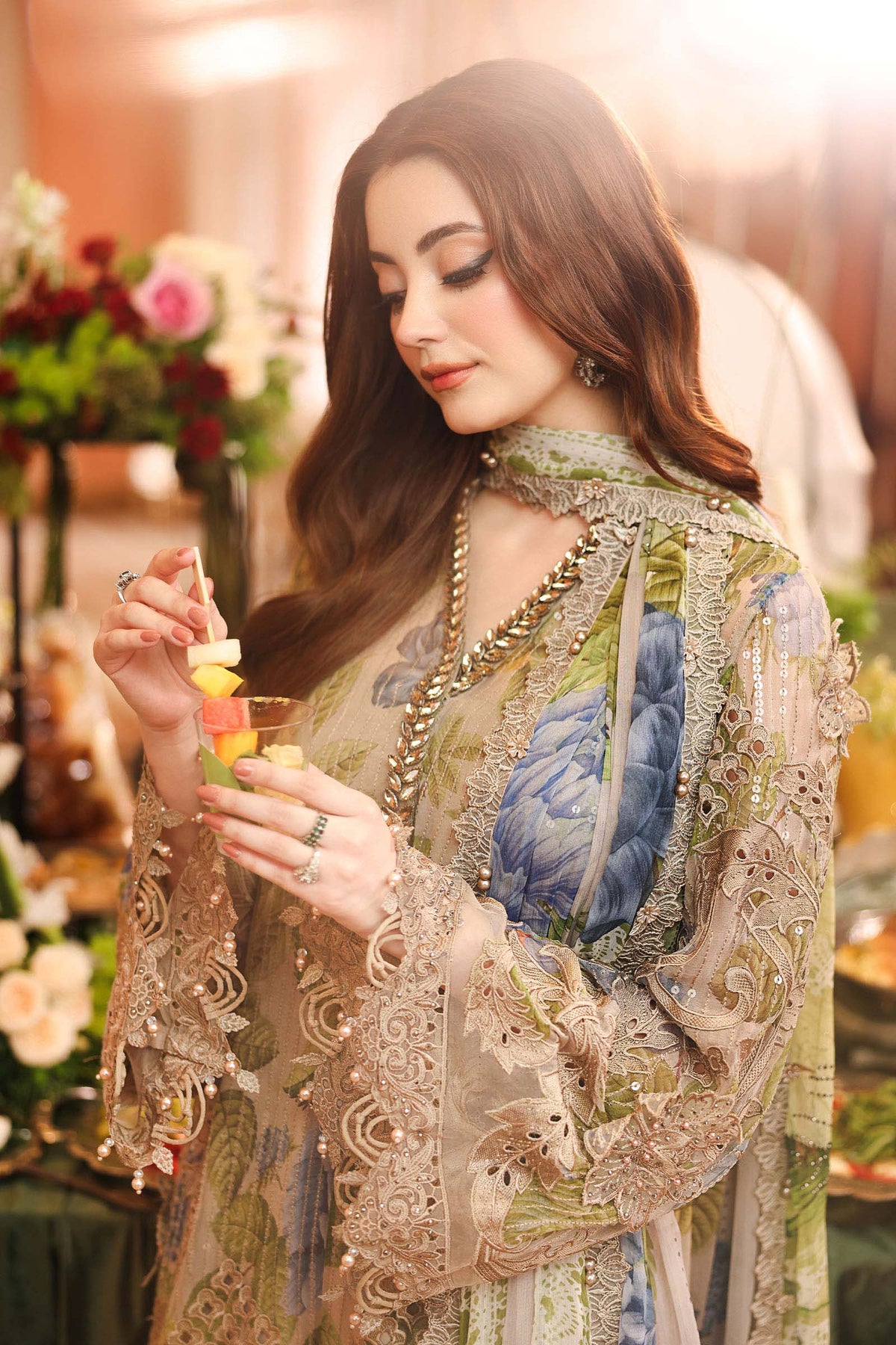 3 Piece Embroidered Chiffon Suit by Maria.B