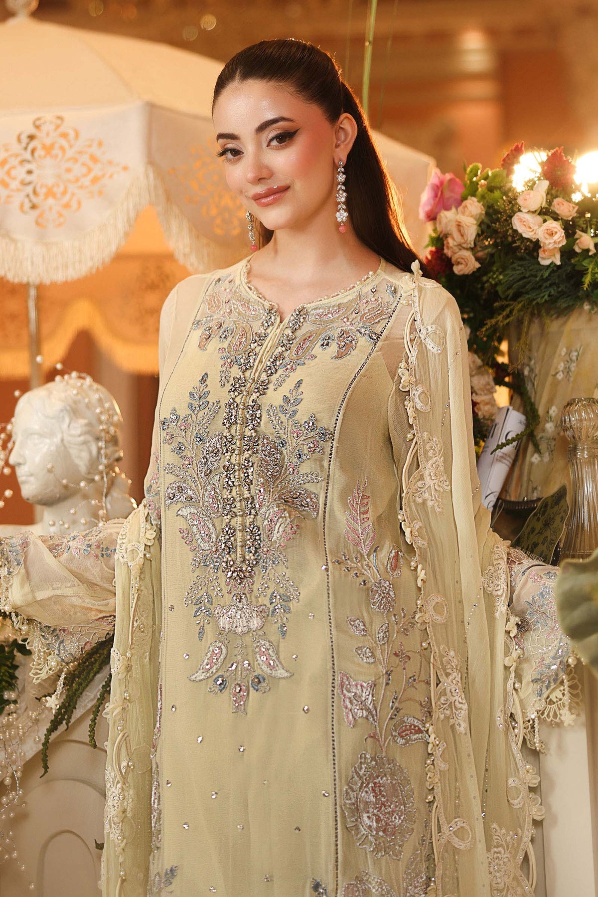 3 Piece Embroidered Chiffon Suit by Maria.B