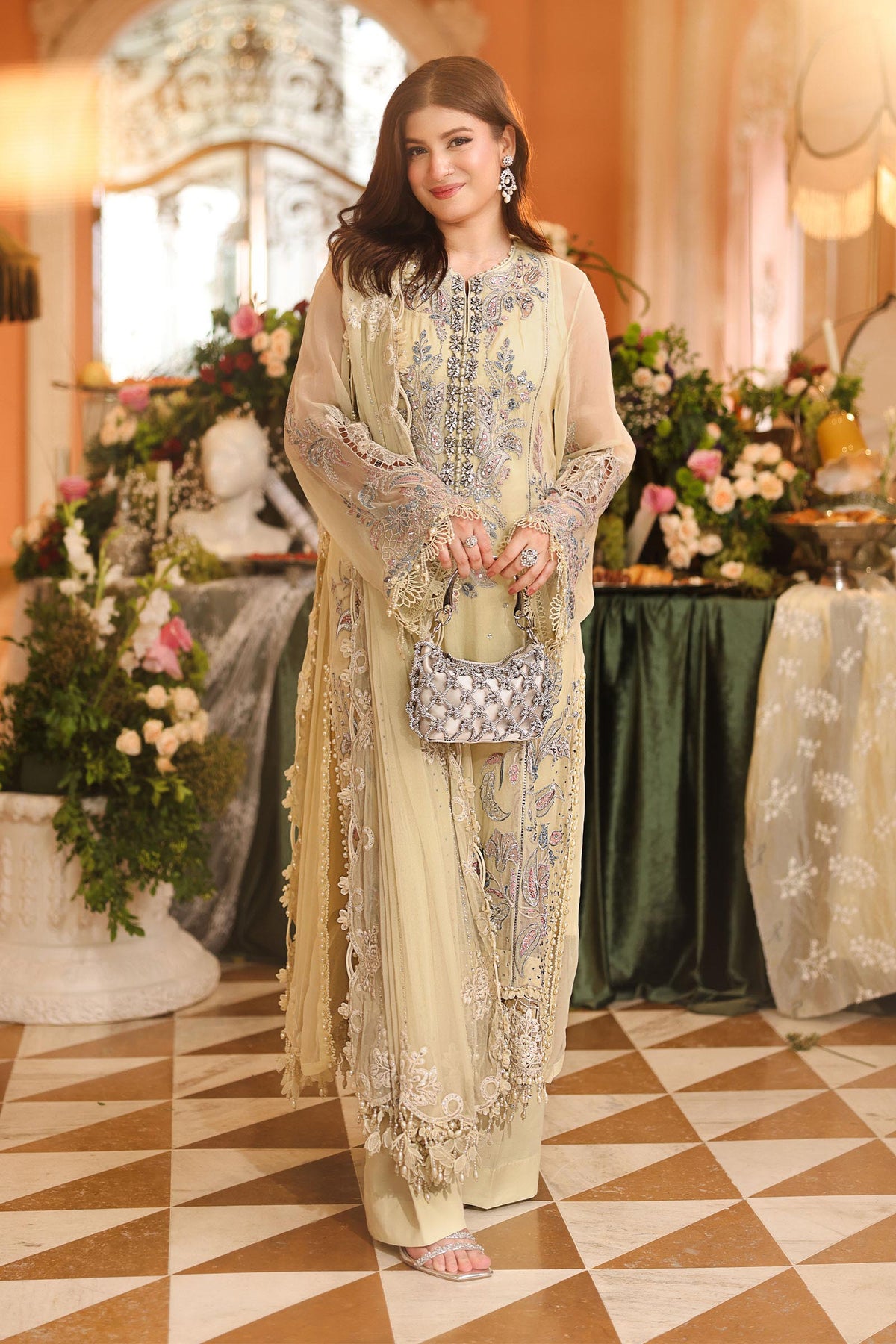 3 Piece Embroidered Chiffon Suit by Maria.B