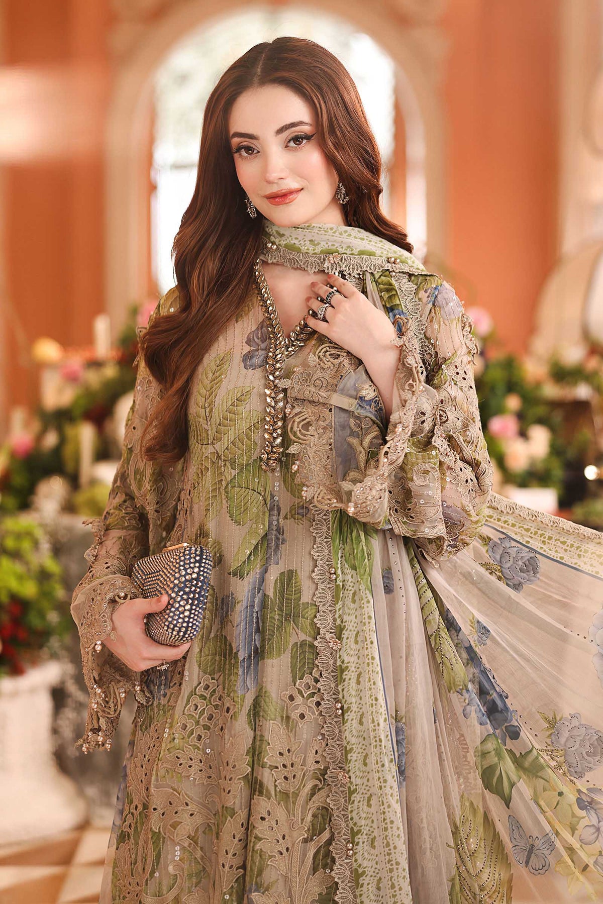 3 Piece Embroidered Chiffon Suit by Maria.B