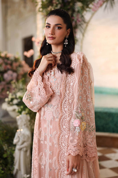 3 Piece Unstitched Embroidered Chiffon Suit