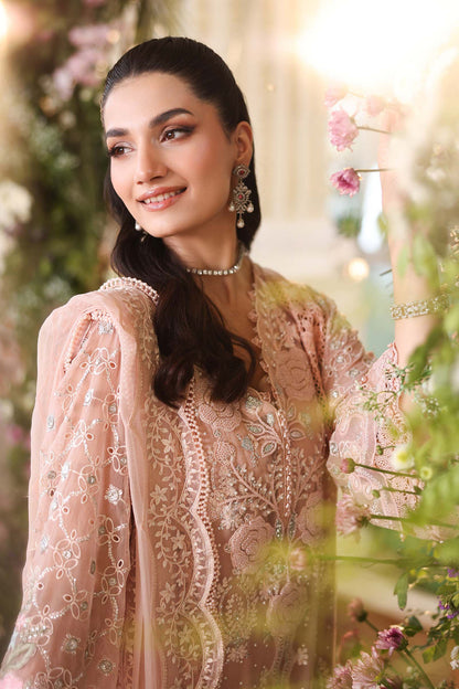3 Piece Unstitched Embroidered Chiffon Suit