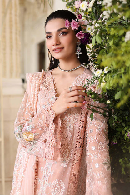 3 Piece Unstitched Embroidered Chiffon Suit