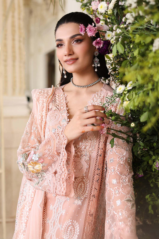 3 Piece Unstitched Embroidered Chiffon Suit by Maria.B