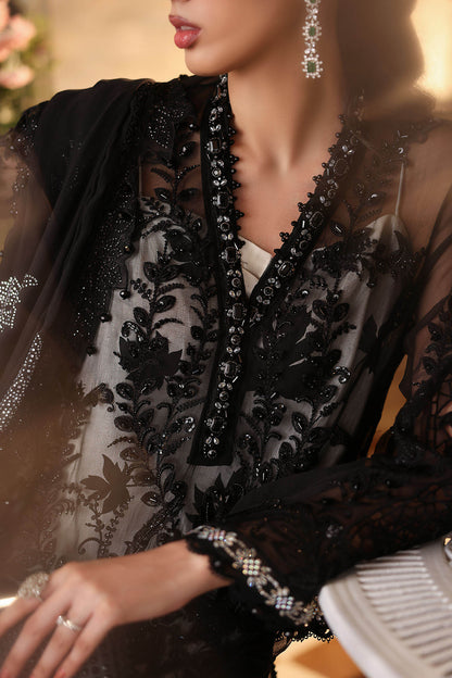 3 Piece Unstitched Embroidered Chiffon Suit