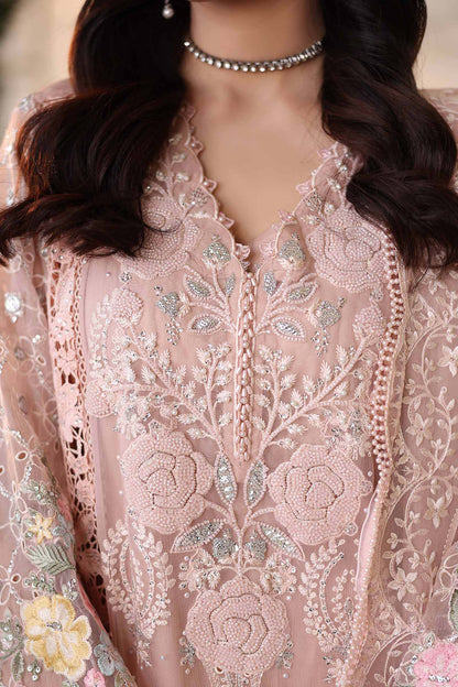 3 Piece Unstitched Embroidered Chiffon Suit
