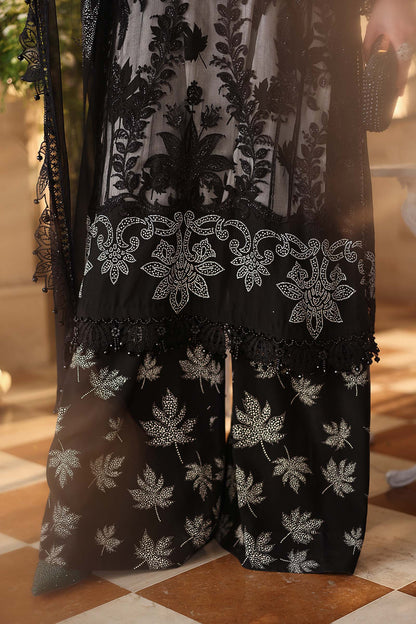 3 Piece Unstitched Embroidered Chiffon Suit