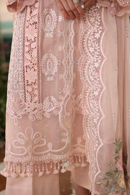 3 Piece Unstitched Embroidered Chiffon Suit
