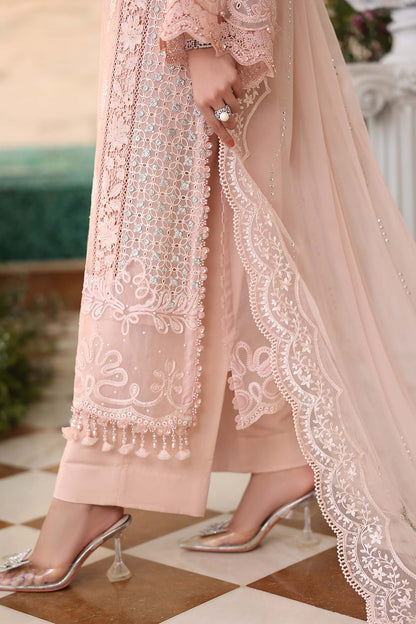 3 Piece Unstitched Embroidered Chiffon Suit