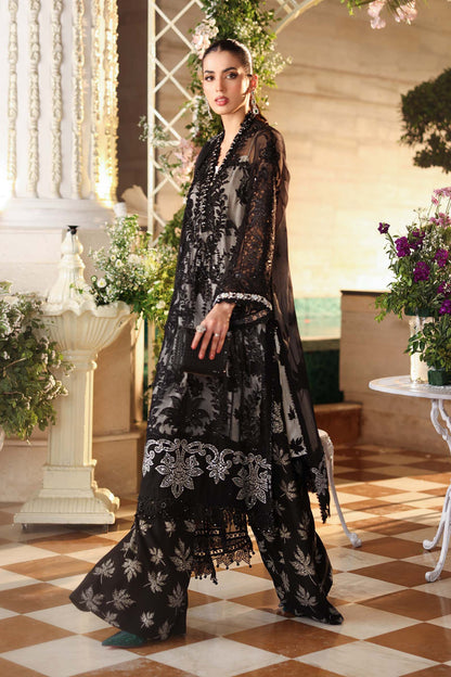 3 Piece Unstitched Embroidered Chiffon Suit
