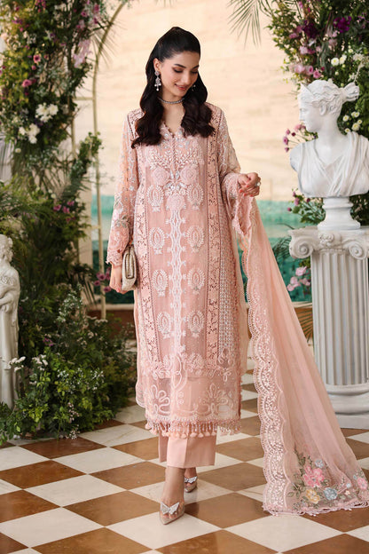 3 Piece Unstitched Embroidered Chiffon Suit
