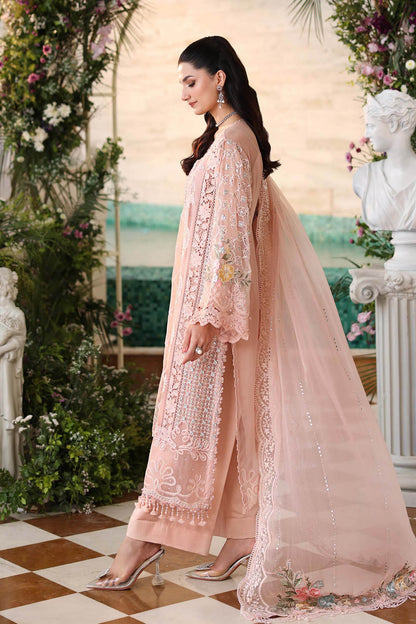 3 Piece Unstitched Embroidered Chiffon Suit