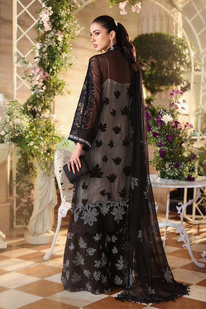 3 Piece Unstitched Embroidered Chiffon Suit