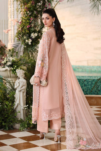 3 Piece Unstitched Embroidered Chiffon Suit