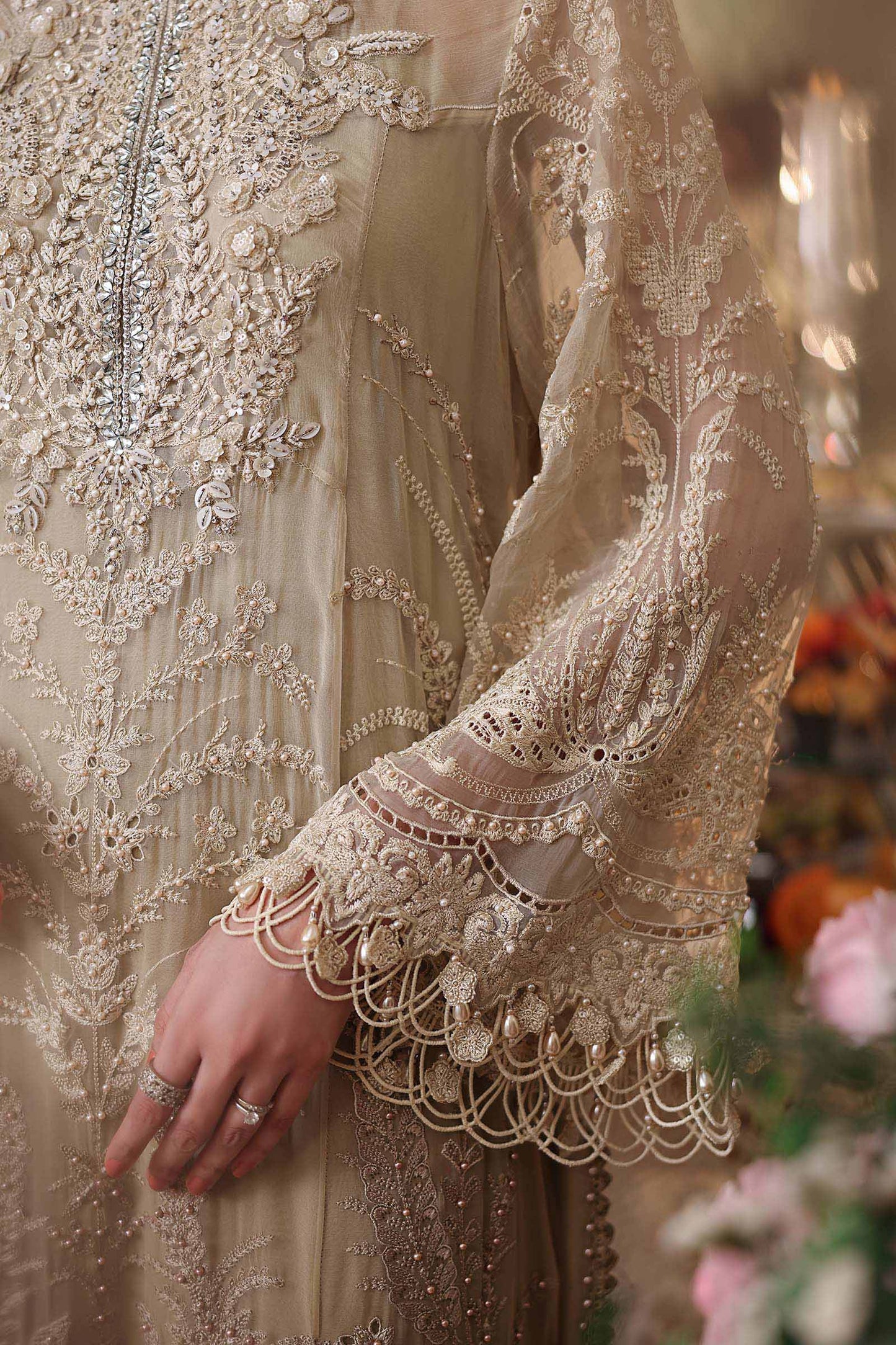 3 Piece Unstitched Embroidered Chiffon Suit