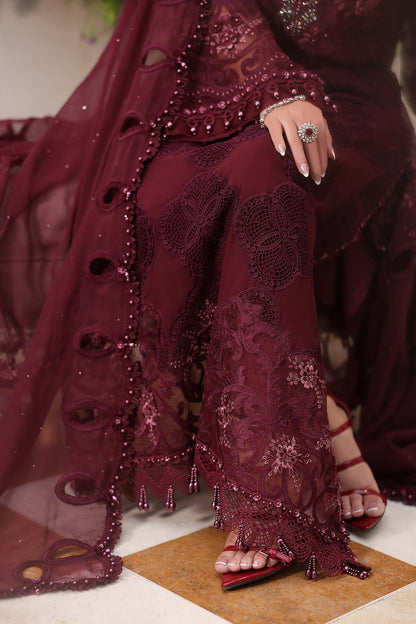 3 Piece Unstitched Embroidered Chiffon Suit