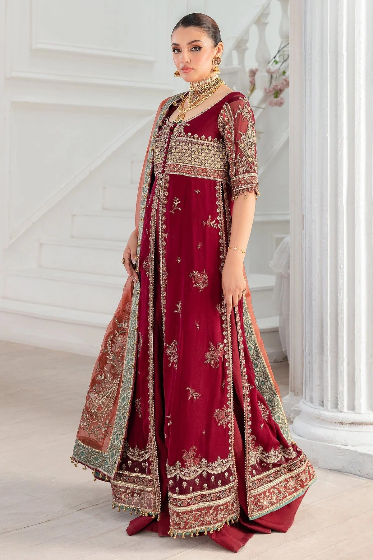 Charizma Diamond Dust Embroidered Luxury Chiffon Unstitched 3Pc Suit DD5-03